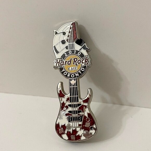 2010 Hard Rock Cafe Pin Toronto Maple Leaf Guitar - Picture 8 of 8